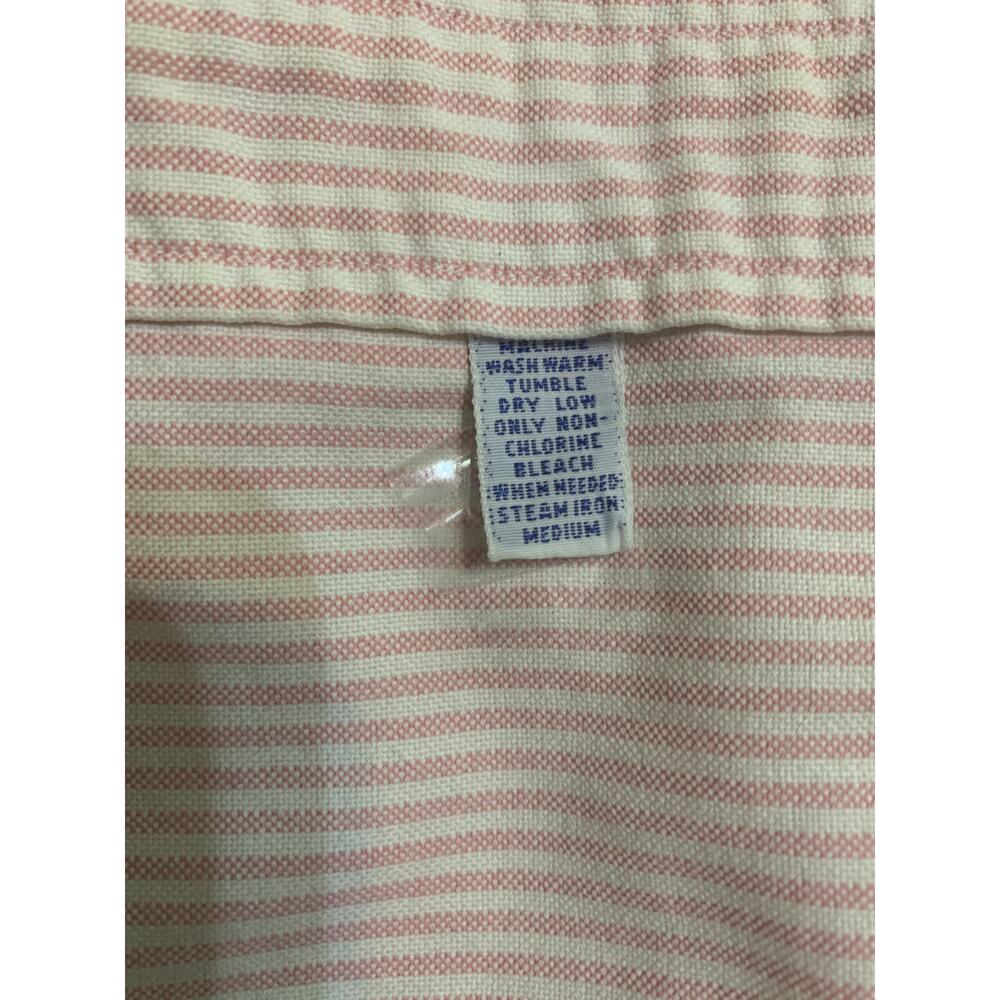 Vtg 90’s Polo Ralph Lauren Striped Button Up 15 1/2-33 Pink Preppy Flesh Pony - Picture 3 of 8